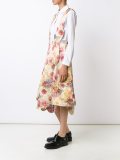 floral print suspender skirt