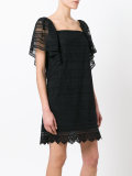 scalloped hem shift dress