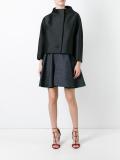 boxy funnel neck jacket