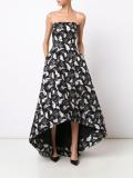 leaf embroidered gown