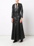 leather maxi dress