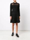 sheer panel dress