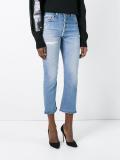 destroyed cropped jeans 
