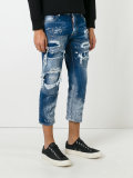 Tomboy patchwork distressed jeans