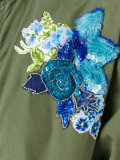 floral patches military coat