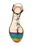 star appliqué sandals