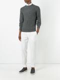 ribbed trim jumper