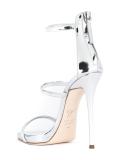 metallic sandals