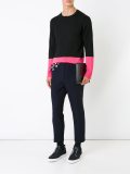 ribbed colour block jumper