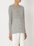 crew neck striped blouse
