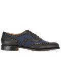 contrast panel derby shoes