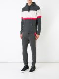textured stripe hoodie