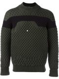 bicolour round neck sweater