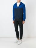 colour block hooded jacket