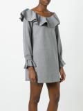 ruffled neckline dress