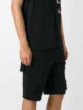 distressed jersey shorts