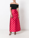 patterned maxi skirt