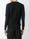 classic dual material cardigan
