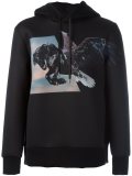 winged horse print hoodie