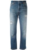 destroyed cropped jeans 