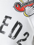 embroidered bird logo hoodie