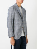 checked slim-fit blazer