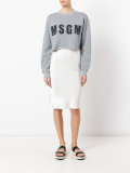 logo print cropped sweatshirt