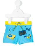 printed swim trunks