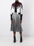 fringed stripe bomber jacket