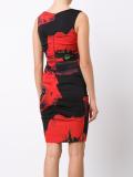 flowers print fitted dress