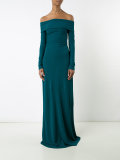 bardot long sleeve gown 