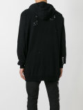 shredded trim hoodie 