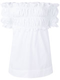 off-shoulders ruffled blouse