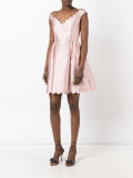 scalloped mini dress