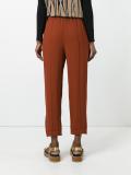 gathered straight leg trousers