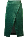 devoré wrap skirt 