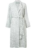 marble print trench coat