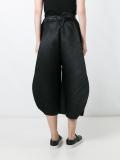 pleated cropped trousers