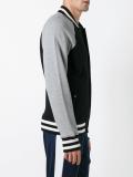 striped detailing bomber jacket