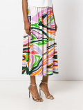 printed pleated skirt