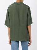 asymmetric ruffled blouse