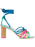 rainbow tied sandals 