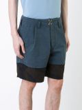 two tone jersey shorts