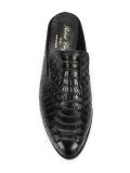 embossed crocodile effect mules