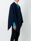 checkered short poncho
