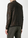 mandarin neck zipped jacket