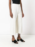 wide leg cropped trousers