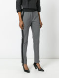 contrast stripe trousers
