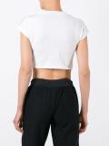 logo print cropped T-shirt