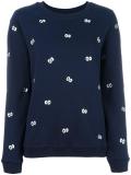 eyes embroidery sweatshirt